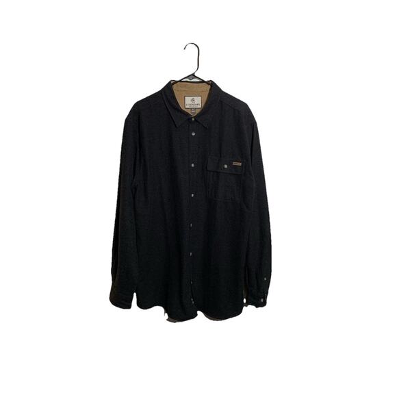 Legendary Whitetails XLT Flannel Shirt Dark Gray Heavy Cotton Camping Fishing - Picture 1 of 6